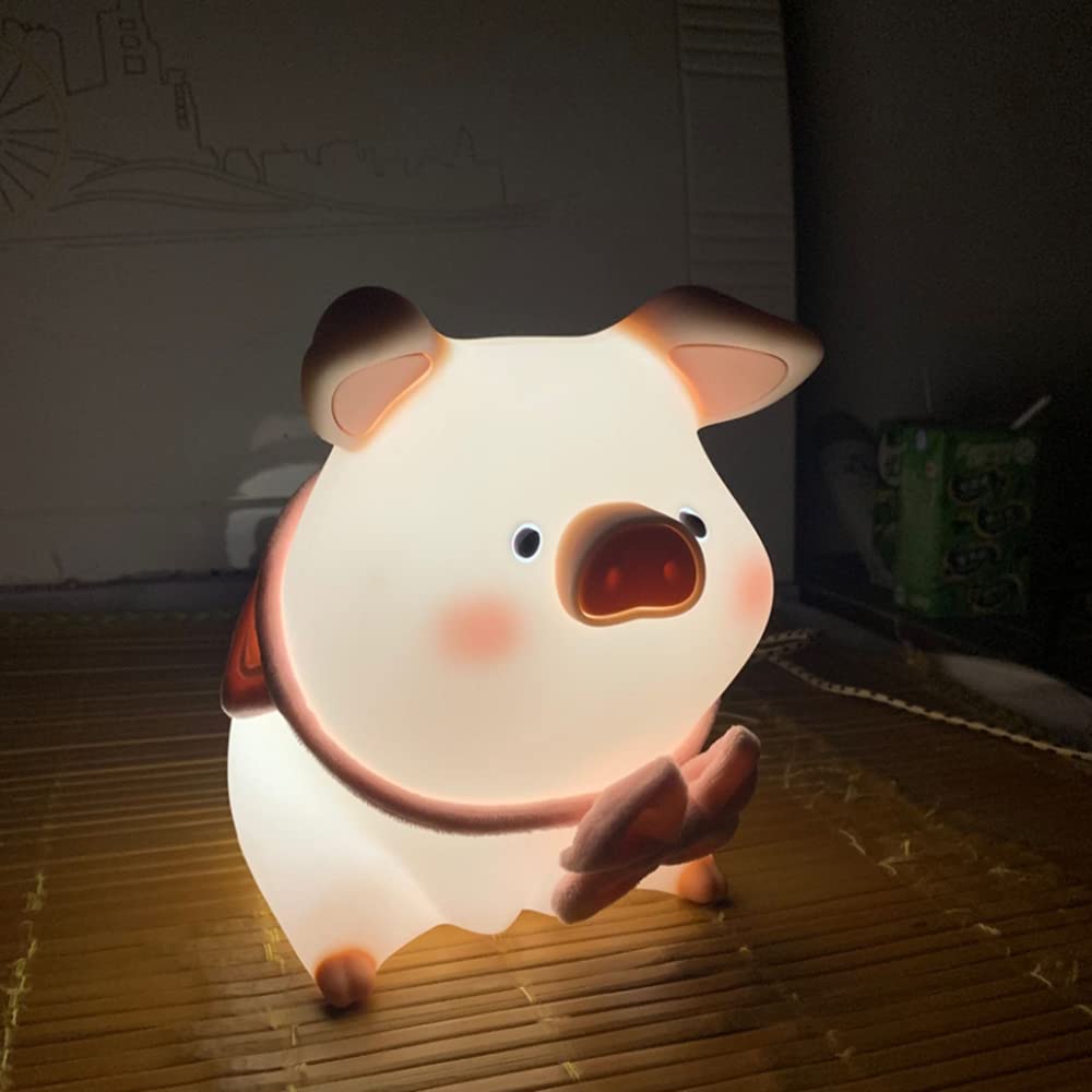 Śliczna świnka lampka nocna do pokoju lampka nocna sypialnia lampka nocna ładowanie lampka nocna karmienie dziecka lekka atmosfera ze spaniem lampka nocna dekoracja pokoju ozdoby na biurko
