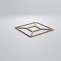 Vista 3 de Ekena Millwork 7 3/8"W X 7 3/8"H Extra Pequeña Marion Decorativos Paneles De Pared De Madera De Calado, Roble Rojo