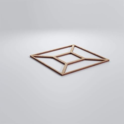 Miniatura 3 de Ekena Millwork 7 38"W X 7 38"H Extra Pequeña Marion Decorativos Paneles De Pared De Madera De Calado, Roble Rojo