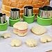 Vegetable Cutters Shapes Set, 20pcs Stainless Steel Mini Cookie Cutters, Vegetable Cutter and Fruit Stamps Mold + 20pcs Cute Cartoon Animals Food Picks and Forks -for Kids Baking and Food Supplement