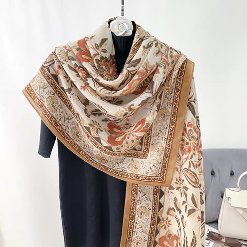 Image of Viscose Scarf for Women | Lightweight & Long | Stole for Women - Stylish Design | Neck Scarf, Hair Scarf, & Head Scarf for Women & Girls | All Season Accessory