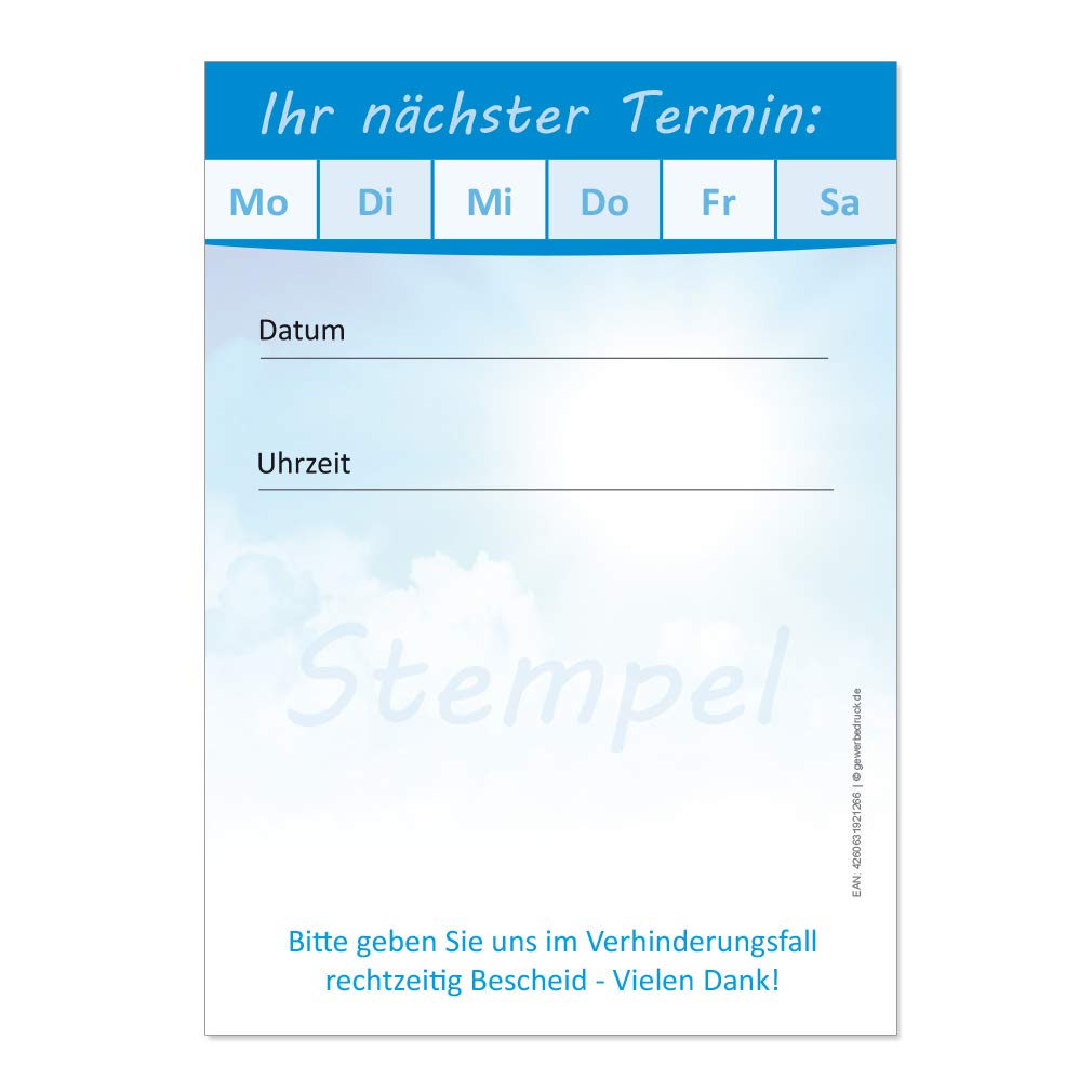 32 Terminblöcke-510 DIN A7 mit 50 Blatt, Neutrales Urlaubsmotiv für alle Bereiche geeignet