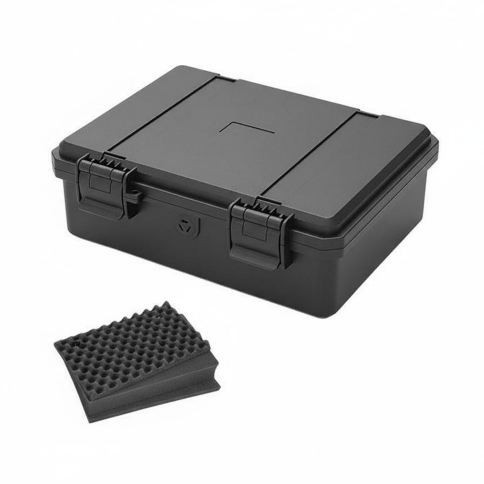 Maletín de Herramientas Estuche Rígido, JSJM2115H Negro con Esponja, Dimensiones Internas 210 150 69 Mm, Dimensiones Externas 228 182 77 Mm