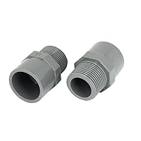 Algopix Similar Product 20 - uxcell 2pcs 34 PT Male Thread PVC