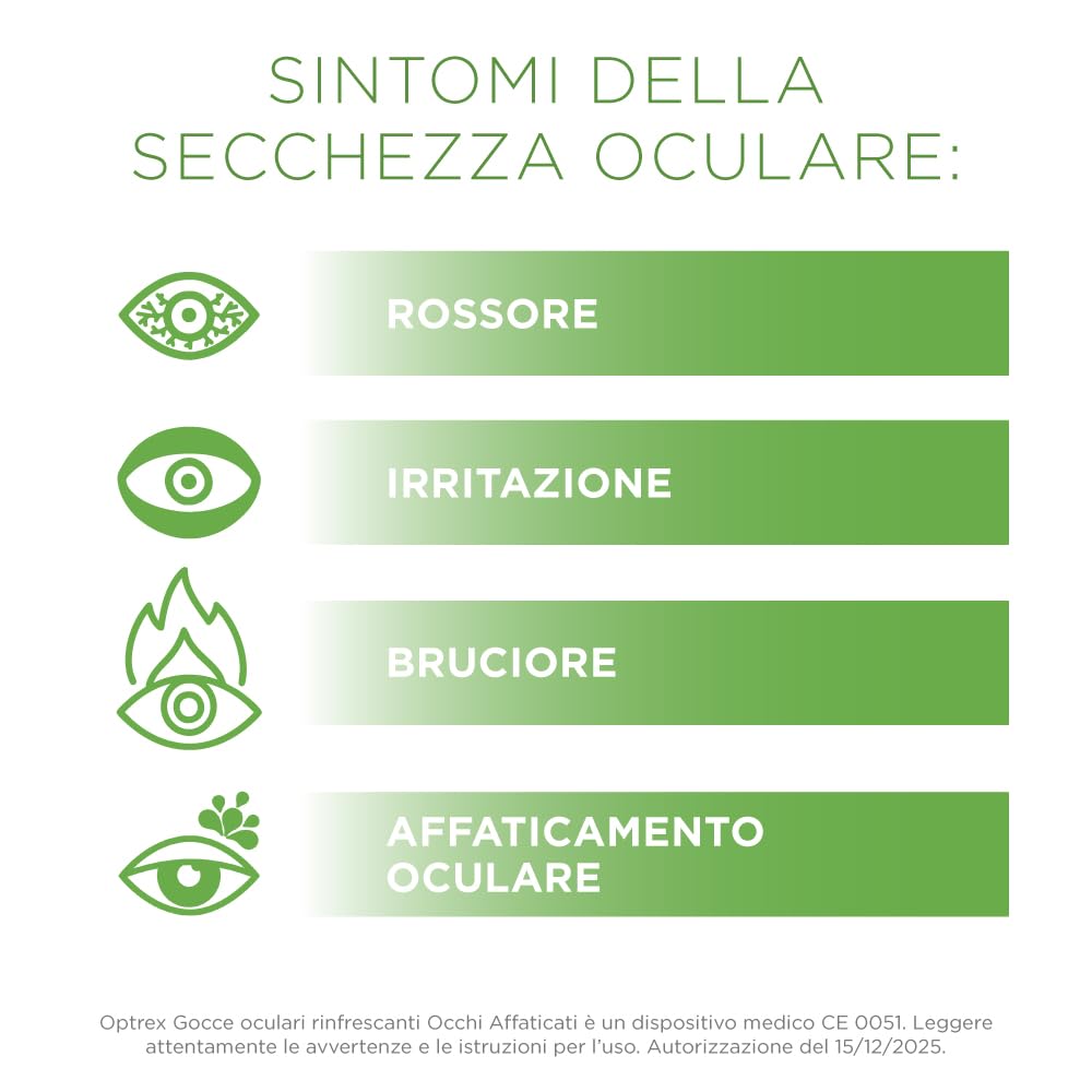 Optrex, Gocce Oculari Rinfrescanti, per alleviare l'affaticamento e il rossore degli occhi, 10ml