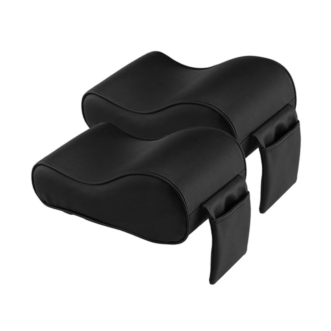 2 piezas Almohadillas Reposabrazos Coche PU Negro Soporte Ergonómico para Puerta Protección Consola Central y Confort Brazo Conducción