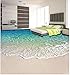 Produktbild LHDLily 3D Wallpaper Mural Strand Schöne Küstenlandschaft 3D Boden Wasserdicht Boden Mural Malerei 3D Bodenbelag Badezimmer Dekoration 200Cmx150Cm
