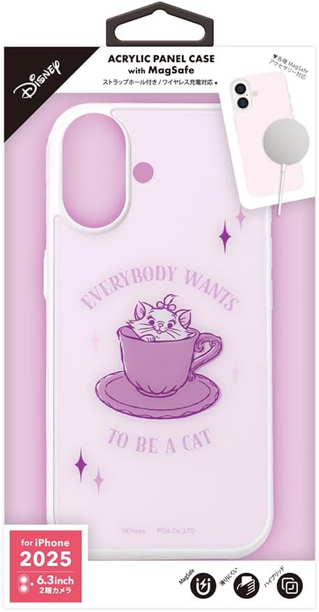 MagSafe Acrylic Panel Case for iPhone 17, Disney Marie Premium Style PG-D25AMP02MAR