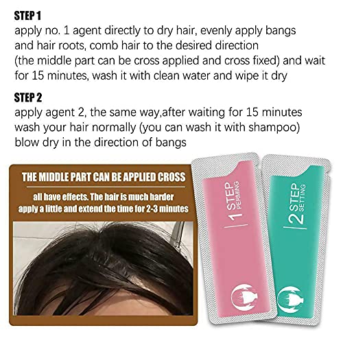 Afwerkingscrème voor gebroken haar, reparatiemiddel voor pony's, 1+2 combinatie tot correctie van pony permanenten… - Image 8