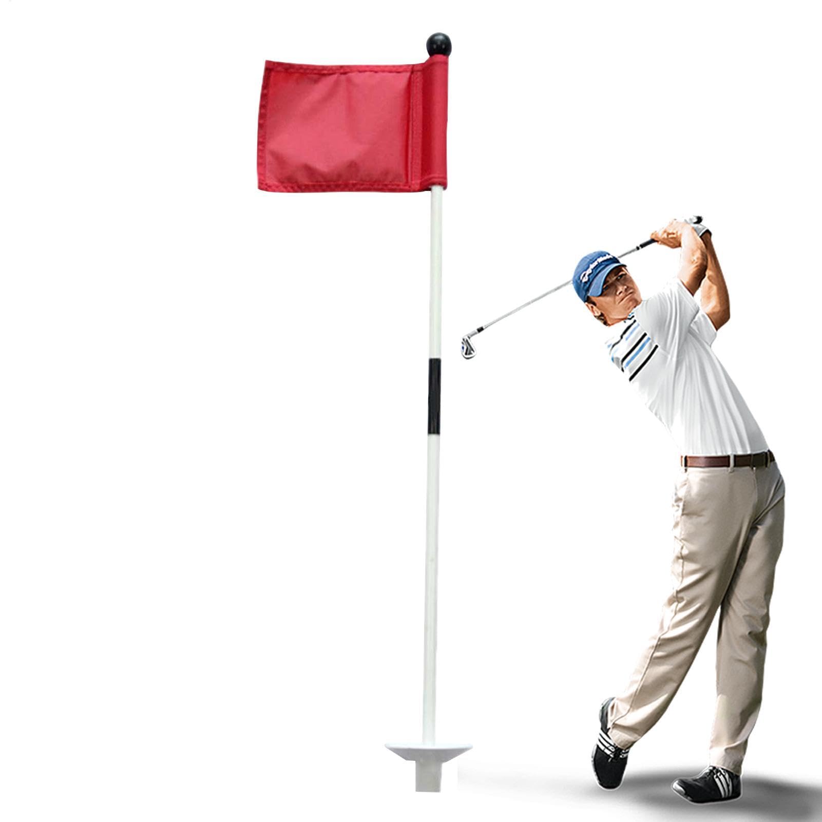 Putting Green Golffahnen – abnehmbare grüne Golffahnen, wiederverwendbares Golfzubehör für Praxis | Garten, Fiberglas Golf Flaggenstab für Rasen