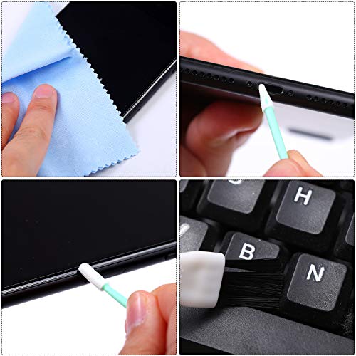 Aneco 58 Pieces Cell Phone Cleaning Kit Brush Set USB Charging Port Headphone Jack Cleaning Kit and Dust Plug Compatible with iPhone, iOS Android, Cell Phone, Electronics Cleaner