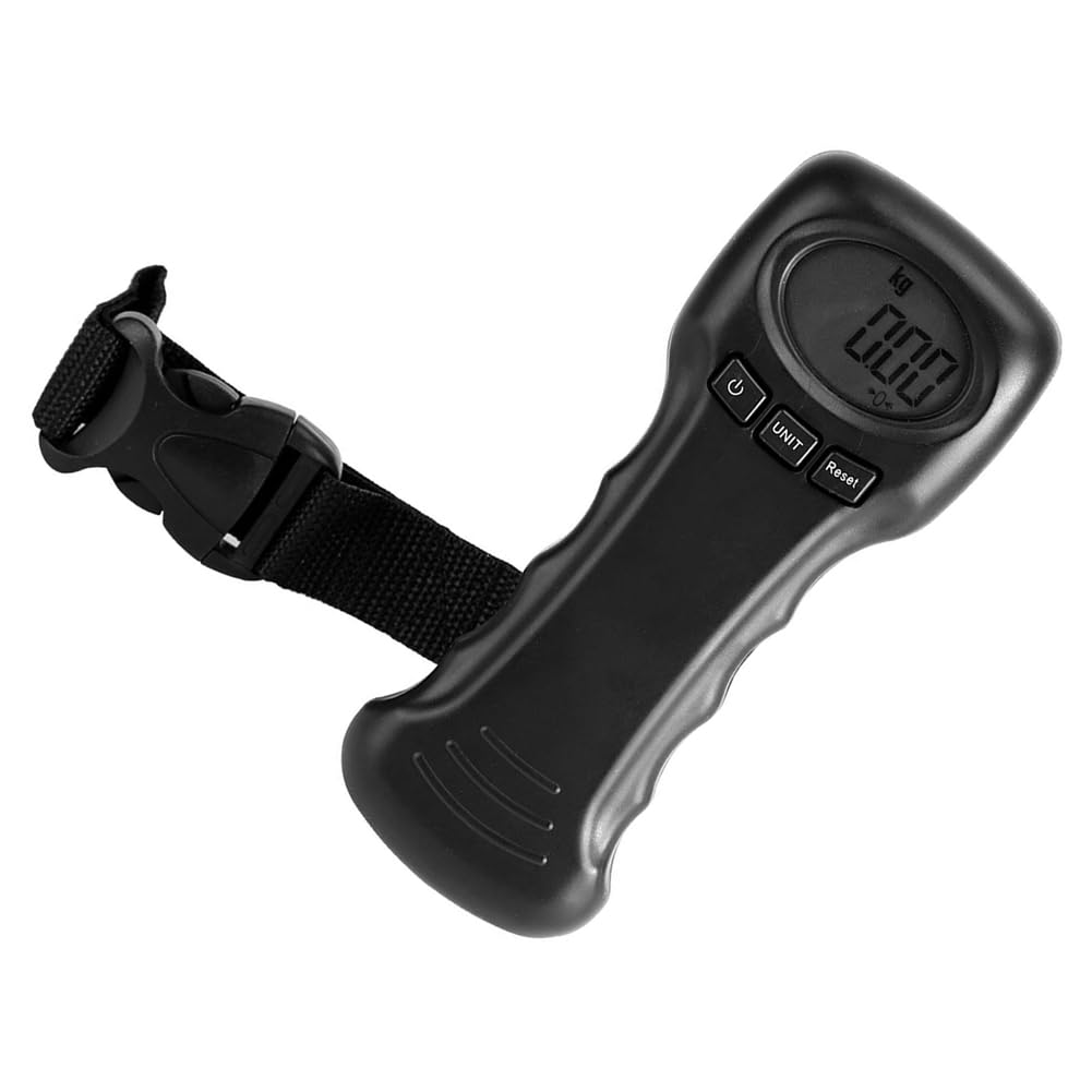 Tuesoa Unisex Black Portable Luggage Scale With Lcd Display - Accurate Electronic Travel Weight Scale