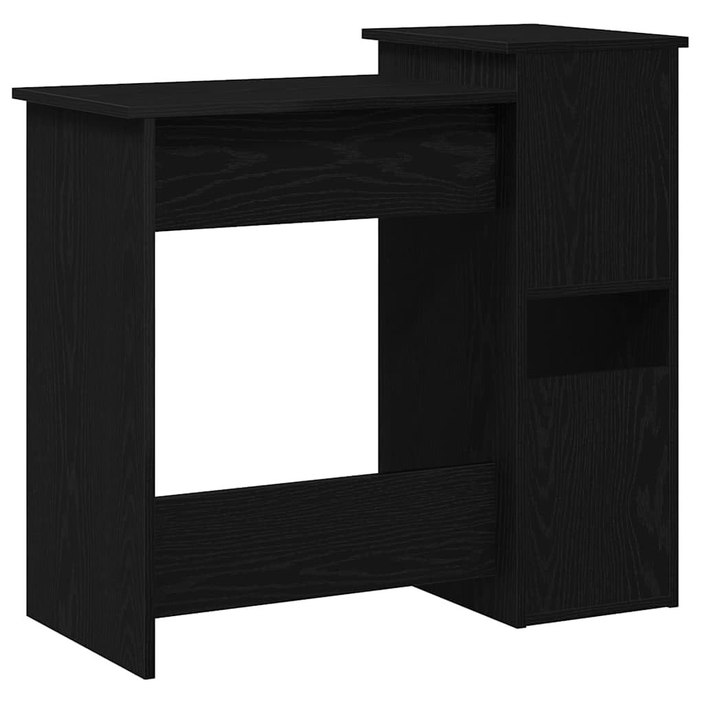 Scrivania con ripiani, in legno, 84 x 40 x 78 cm, versatile tavolo da ufficio per PC con vano portaoggetti, ripiano per laptop e monitor, home office e gaming, piano di lavoro ergonomico