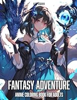 Fantasy Adventure: Anime Coloring Book for Adults with Fiece Dragon, Fatasy Village, Brave Knight, and Much More B0DBZX9VVY Book Cover