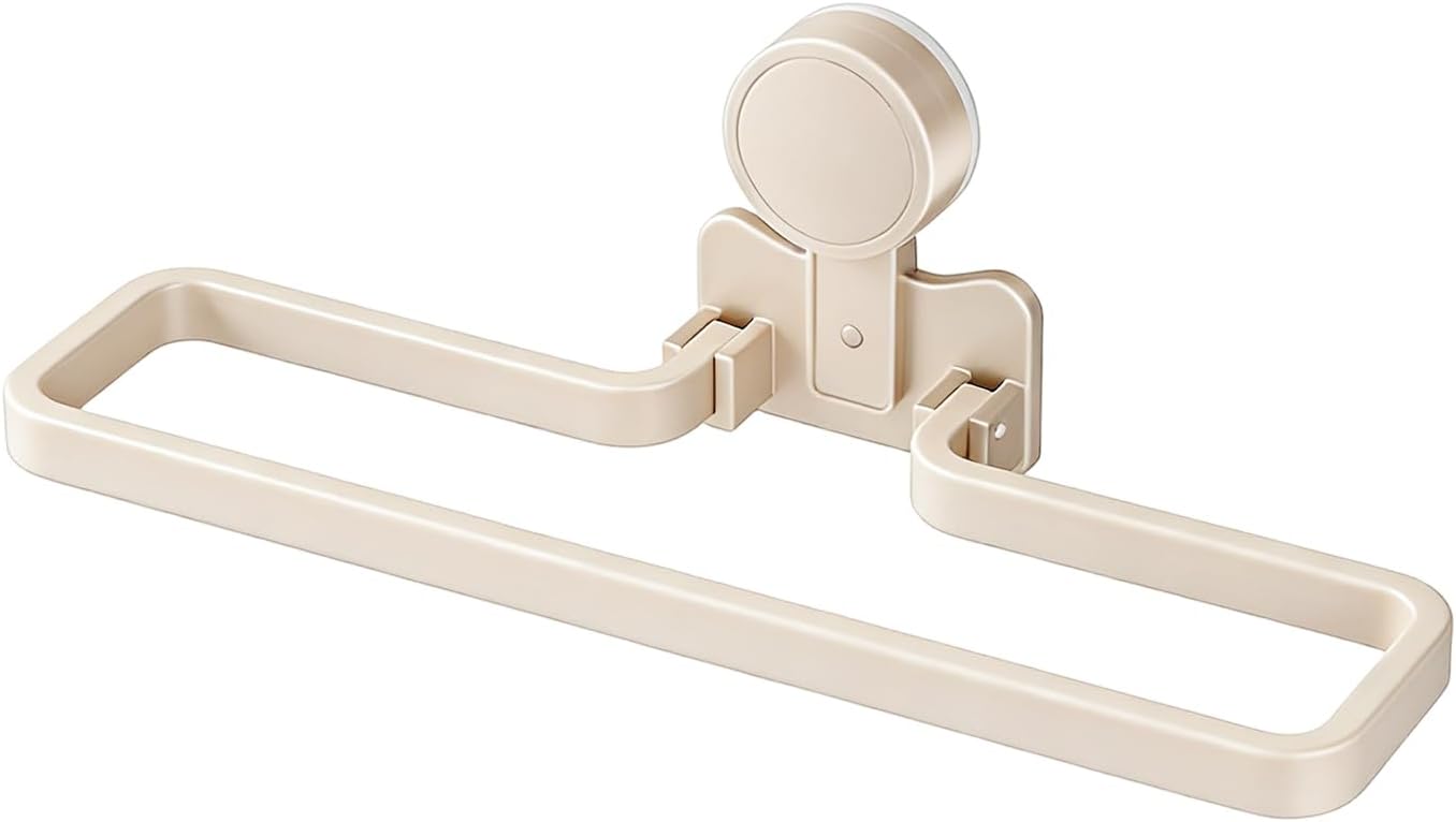 Bathroom Foldable Organizers with Suction Cup Easy Installation Saves Space and Keep Items Tidying Towel Rack