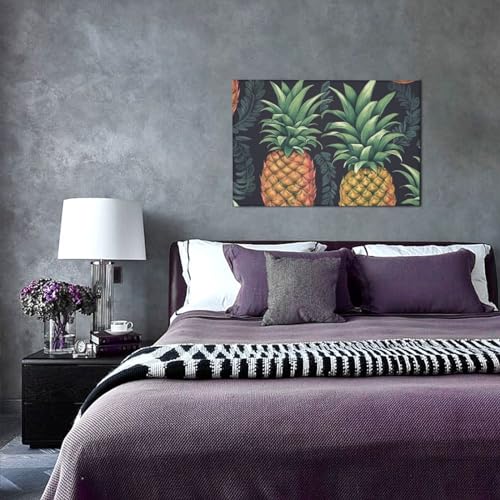 Affiche toile ananas et œuvre d'art moderne de salon