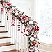 Roberly 48 Pcs Christmas Candy Cane Lollipop Ornaments, Red & White Christmas Tree Decorations Set Shatterproof Hanging Ball Pendants for Xmas Tree Candy Land Themed Party Supplies Holiday Home Decor