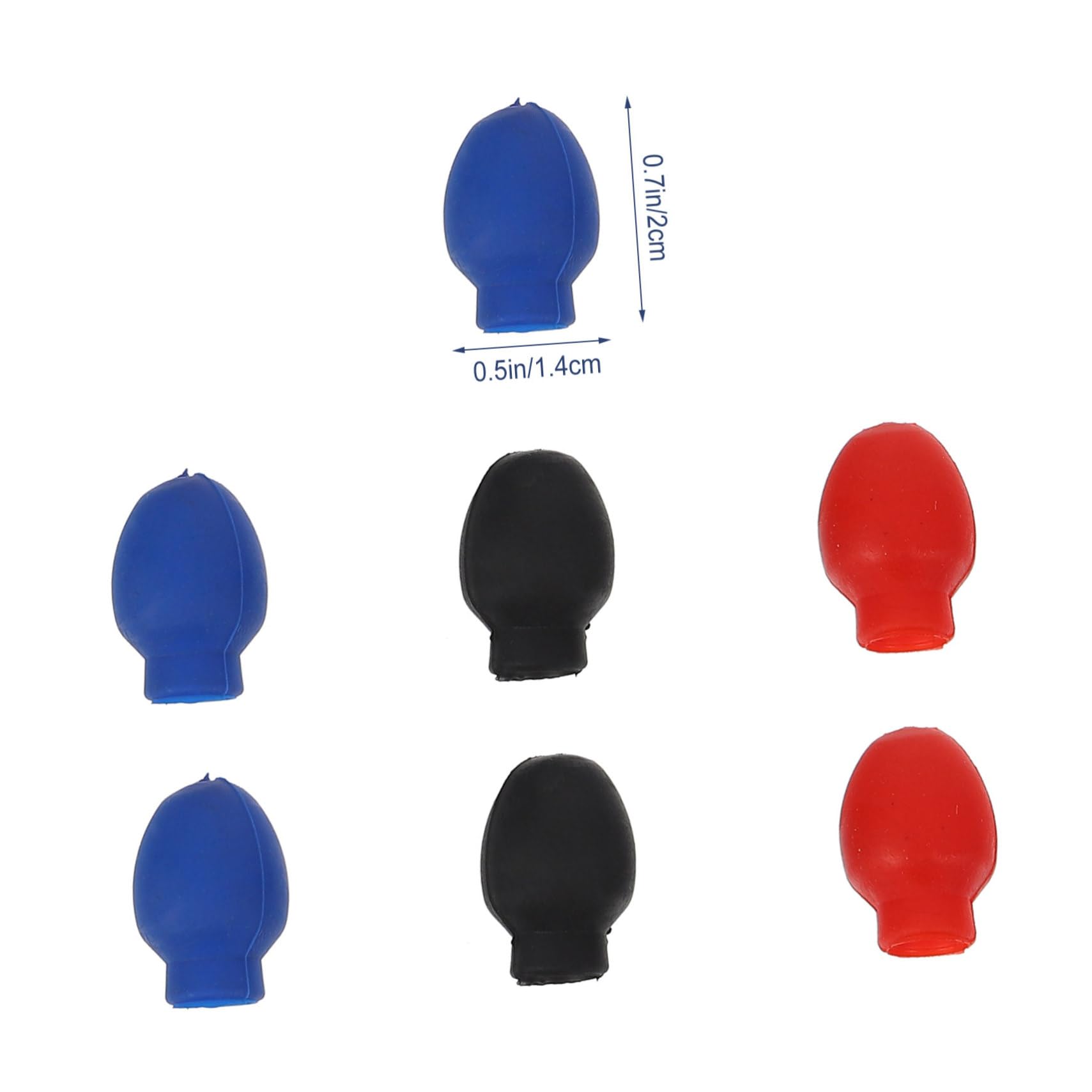 ERINGOGO 6Pairs Drumstick Mute Tips High Elastic Rubber Drum Dampener Sleeves for Silent Practice for Drummers Percussion Instruments Noise Reducing Accessory