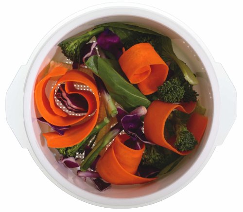 KitchenCraft Microwave Vegetable Steamer, BPA Free Plastic, 16 x 12 x 9 cm Second Image