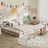 LIVRAISON : Lit de sol en métal, instructions de montage, matériel de montage (matelas et décoration non inclus)