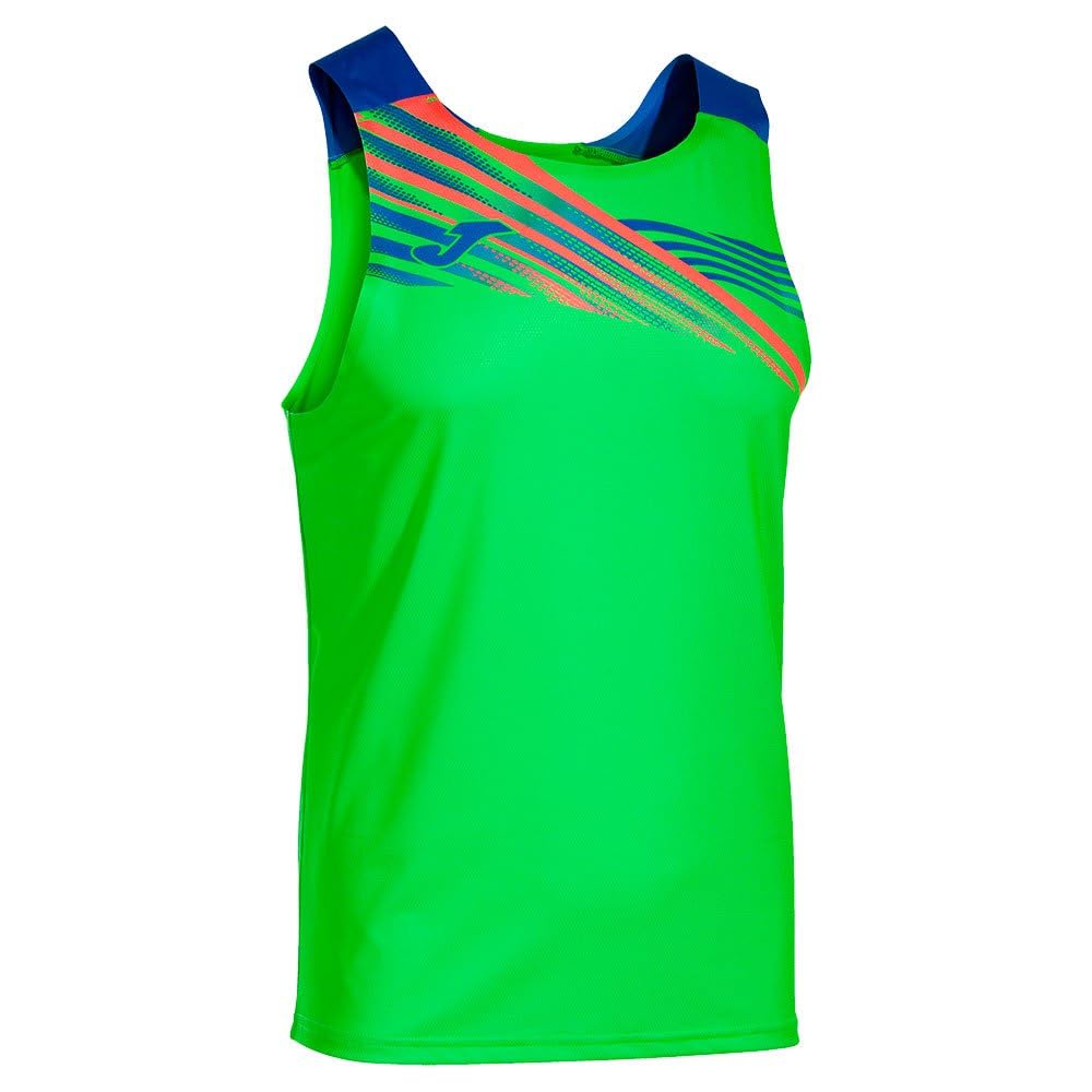 Joma Men's Elite X Tank Top T-Shirt, Fluorine Green/Royal, M