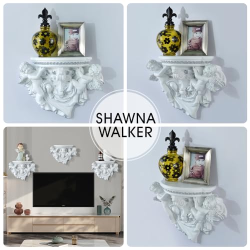 Fywmxiajg NX0204 Winged Angels Shelf Cherubs Cupid Wall Art Wall Hanging Ornate Sculpture Angel Wall Decor thumb #4