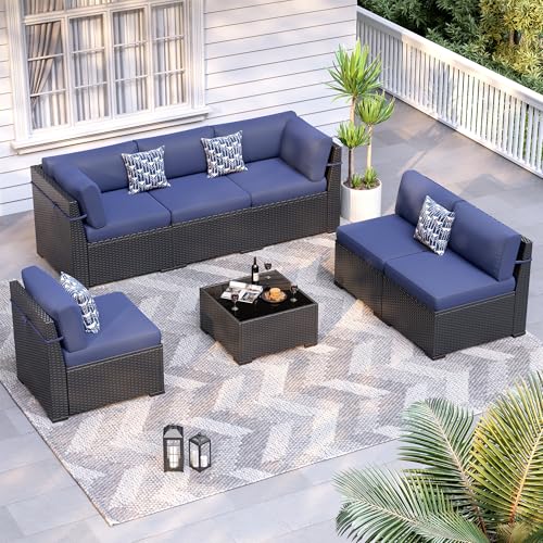 7-Piece Outdoor Patio Furniture Set with Cushions