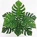 Amesii - Planta artificial con hojas de gran simulación, Monstera, color verde,...