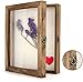 Produktbild TJ.MOREE Shadow Box Rahmen 20x25cm Shadowbox Vitrine Bilderrahmen mit Leinenrückseite Erinnerungsstücke Blumenstrauß Medaillen Militärfotos Erinnerungsbox