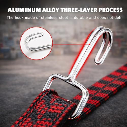 Image of Bungee Cord for Bike Luggage, Suit Cases & Car Luggage | Adjustable Length Bike Rope for Luggage with High Elasticity & Strength (Red)