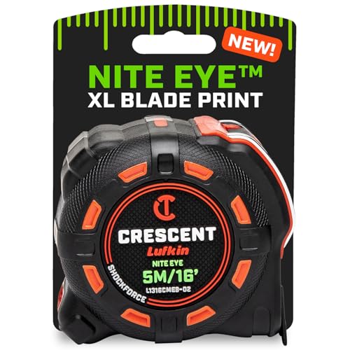 Crescent Lufkin 5 Meter / 16 Ft. SHOCKFORCE NITE EYE Tape Measure | L1316CMEB-02
