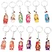 キーホルダー 可愛い 小さい 12個セット マトリョーシカ 面白い バッグチャーム クリスマス ハロウィン プレゼント