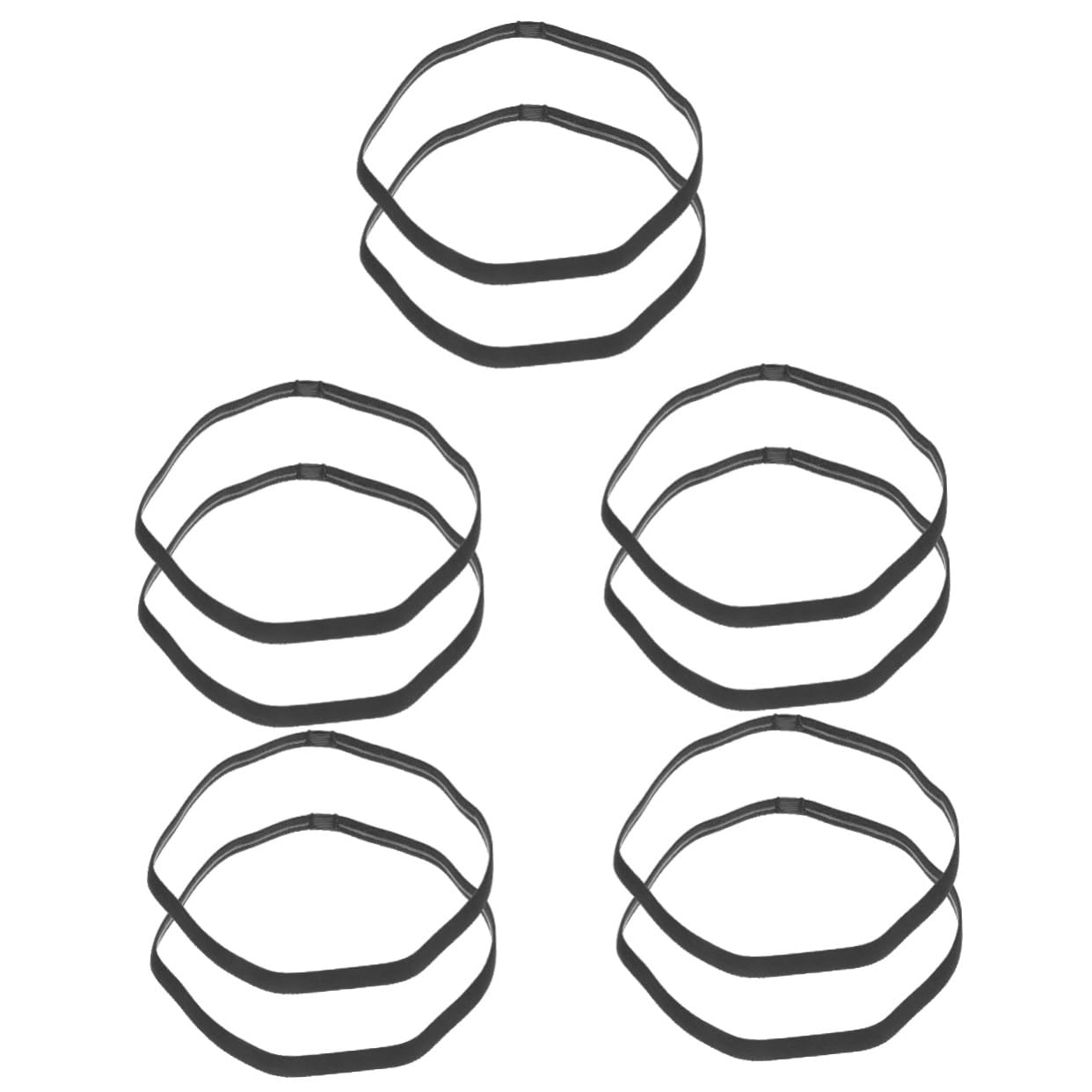 BESPORTBLE 5 Set Di Fasce Elastiche Bianche Per Uomo Fasce Per Sportive Fasce Decorative Per Il Fitness 2 Pezzi * 5