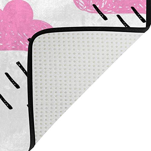 Grand tapis de sol super doux 182x121 cm velours corail abstrait chambre - 5