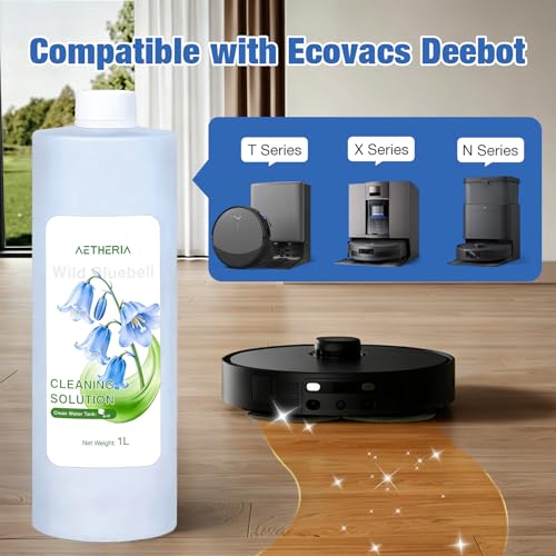 Image of Multi-Surface Floor Cleaning Solution for ECOVACS DEEBOT X11 /X9 /X8 /X5 /X2 /X1 /T80 /T50 /T30 /T20 /T10 /N30 /N20 /Series and all other Robot Vacuum Cleaners,Deep Cleans for Multiple Hard Floors, (33.8 Fl oz)