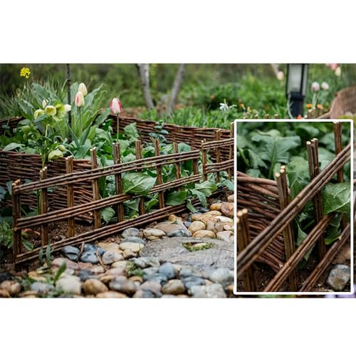 Bordes decorativos para parterres y vallas de mimbre en jardines exteriores 5