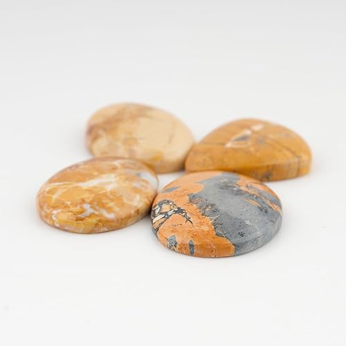 Vista 62 de (5 piezas) piedra preciosa natural de jaspe de sangre, cabujón suelto al por mayor, fabricación de joyas de bricolaje, envoltura de alambre, Lapis