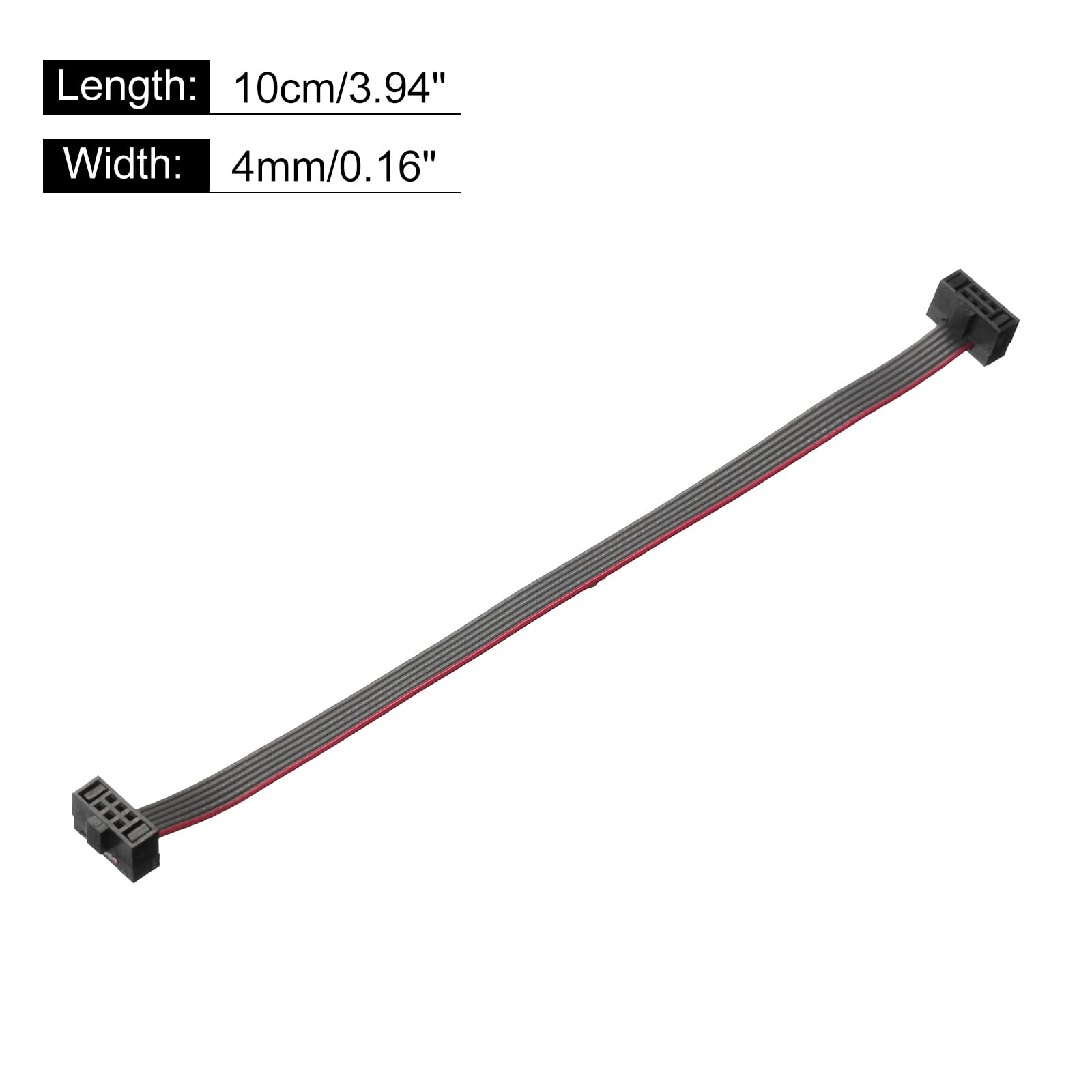 5x IDC Flachbandkabel 10 Pin, 1,27 Mm Pitch, 10 Cm Länge – FC Zu FC Für PC & Displays