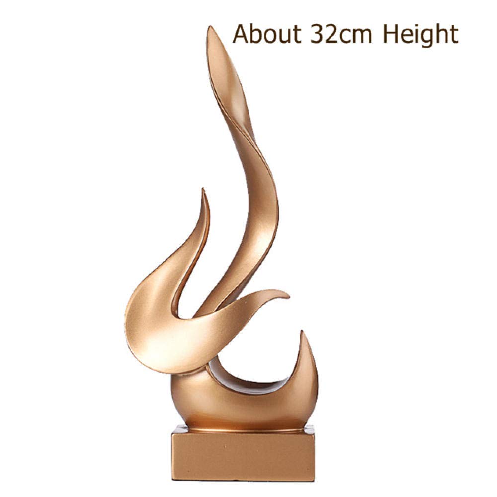 Statua astratta Scultura Figurine Decorazione della stanza Artigianato Sculture per statue domestiche e figurine Scultura creativa della fiamma Polyresin Statua di vita Ornamenti per la