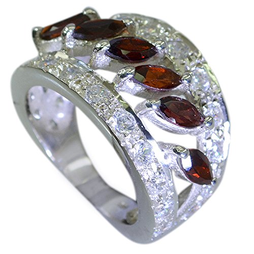 Grenat argent 925 bague style marquise comme cadeau d'anniversaire idéal