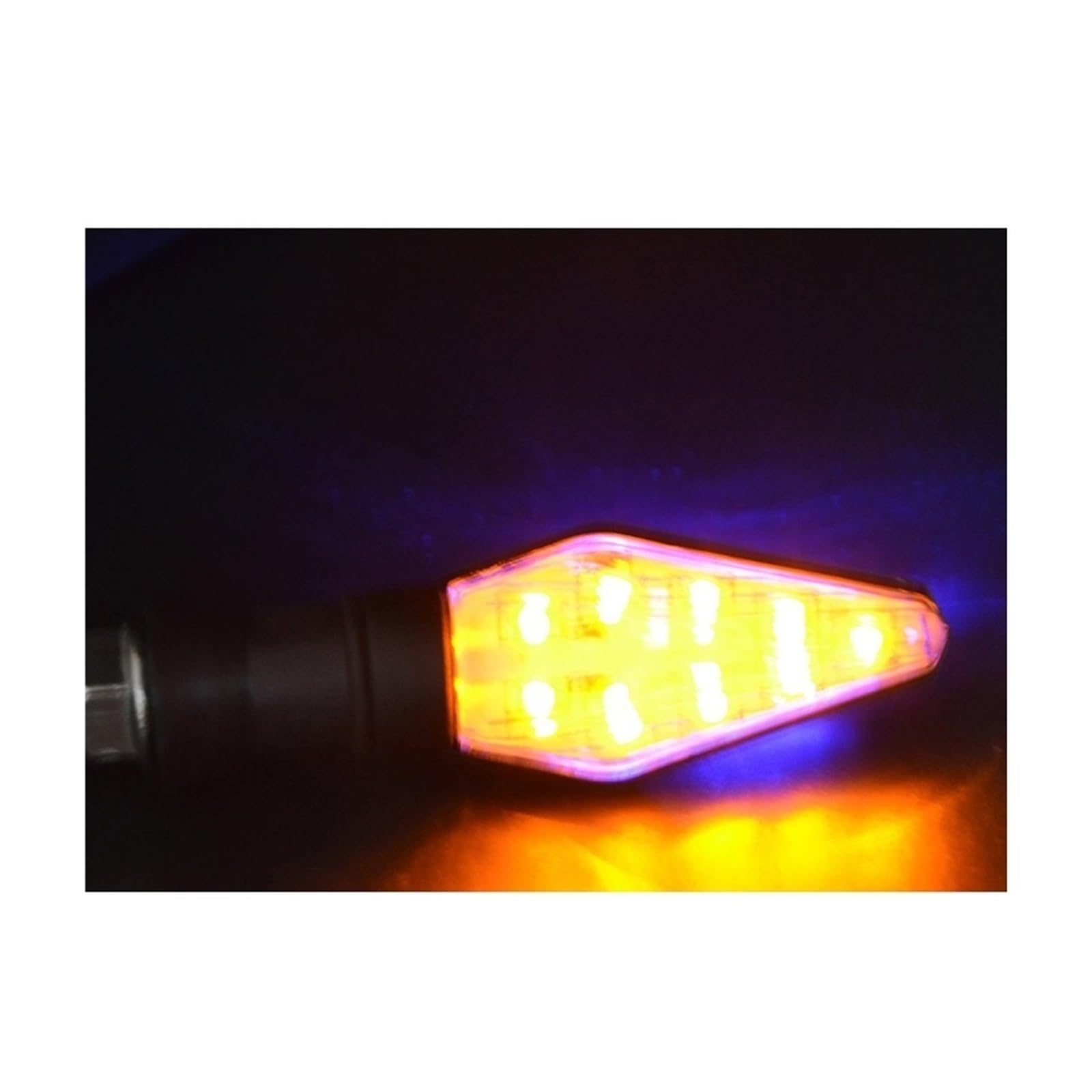 2 Unidades de Intermitentes universales de 12 V para Motocicleta, Luces de señalización ámbar.