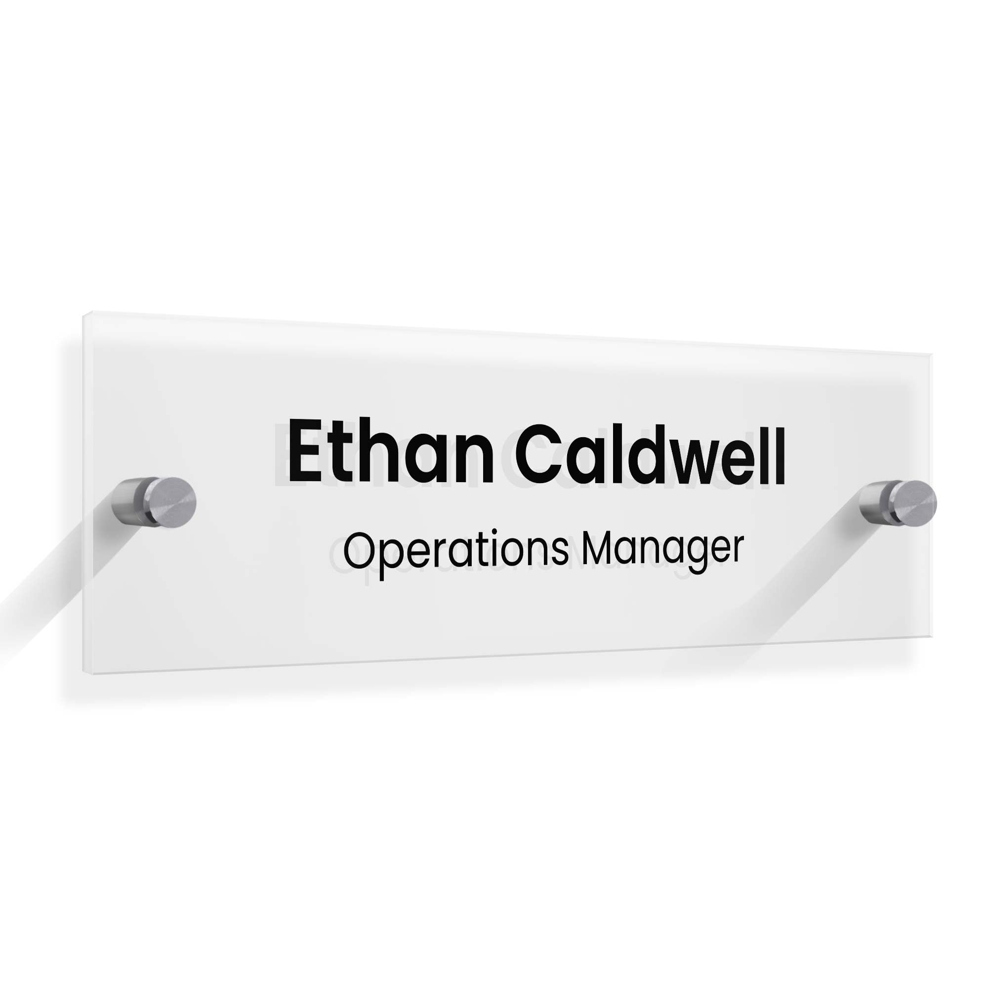 My Sign Center Custom Wall Sign Name Plate, Personalized Door Name Plate For Office, Coworker, Teacher, Boss, or Manager, Reception Decor Sign, 3x6", Acrylic, Made in USA by My Sign Center