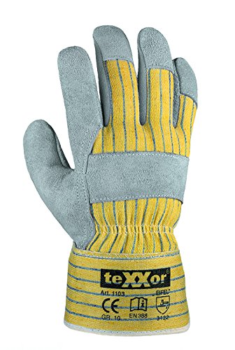 Preisvergleich Produktbild teXXor 12 Paar Rindkernspaltleder-Handschuhe EIFEL GrÃe 9