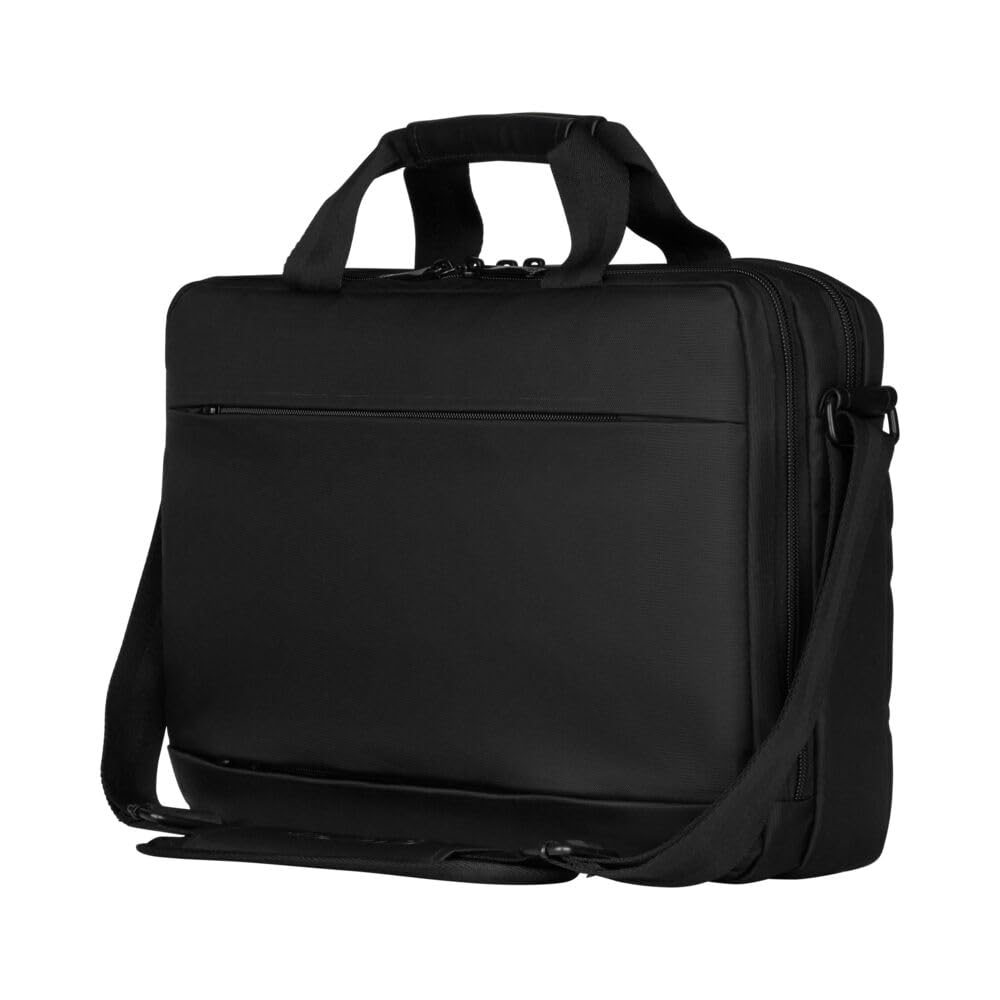 WENGER Borsa Porta PC Source a Tracolla, Notebook 16”, Tasca per Tablet fino a 10’’, Cartella, Scomparti, 8 l, Uomo Donna, Ufficio, Viaggi di lavoro, Università, Nero, 601066