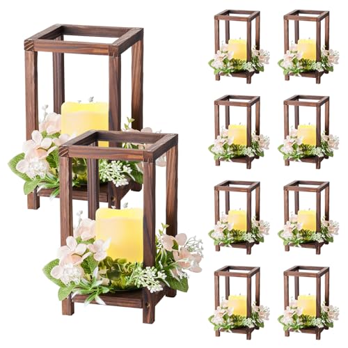 VEVOR 10 Set/30 Pcs Wooden Wedding Lantern...