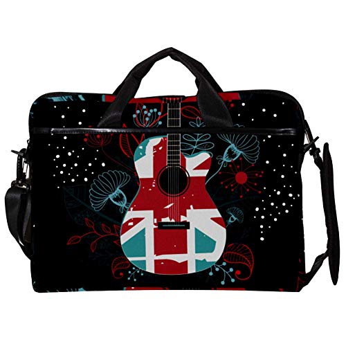 Sacoche PC portable 15,4 pouces bandoulière motif guitare jazz