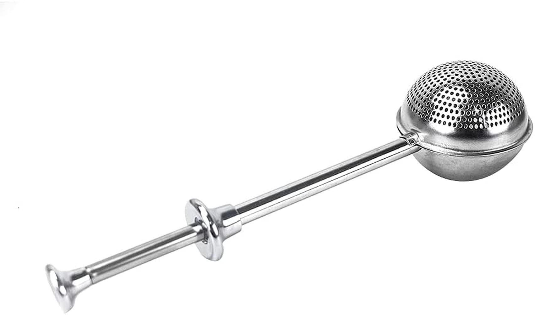 U-M Flour Dust Duster with Spring Handle, Stainless Steel, Icing Sugar Shaker for Baking, Modern Design, Countertop Mount