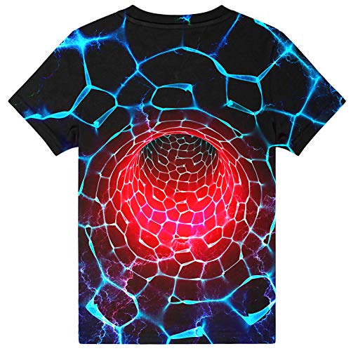 Image of Hgvoetty Boys Girls Graphic T-Shirts Kid 3D Casual Tops Tees for 6-16 Years | Youth Novelty Shirts, Bright Eye-Catching Design, Lightweight and Soft Material, Suit for Daily Sport, Party and School Wear