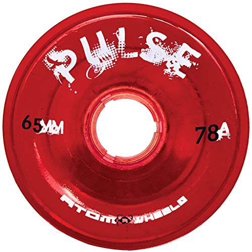 Atom Skates Outdoor Quad Roller Wheels 78A Atom Pulse 65x37 Red / 2 Packs - 8 Wheels