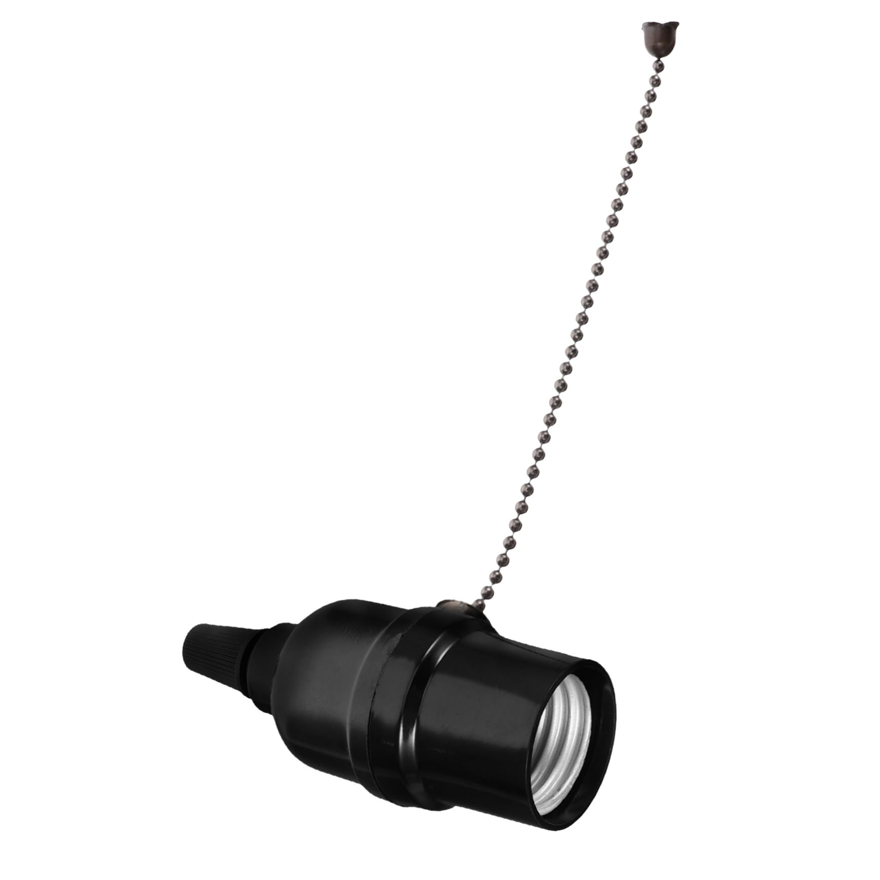 Tofficu Ceiling Light Lamp Holder Pull Chain Lamp Socket E26 Socket Construction Flexible Zipper